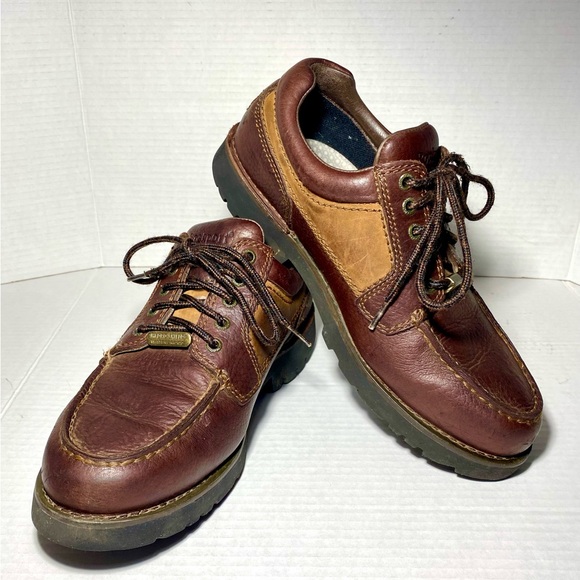 ROCKPORT Leather Two-Tone Brown Oxford Trail Shoes MR3391 Waterproof M-10M - Picture 1 of 12